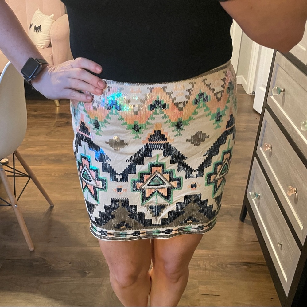 Express sequin skirt